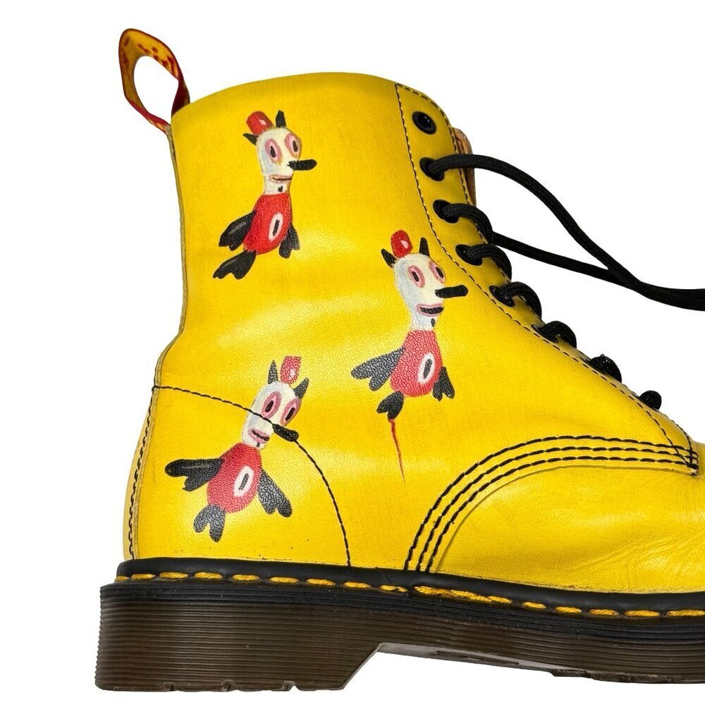 Dr Martens Pascal BootsGary Baseman Punk Toby Limited Edition Rare Sz L-10 M-9 - Picture 8 of 14